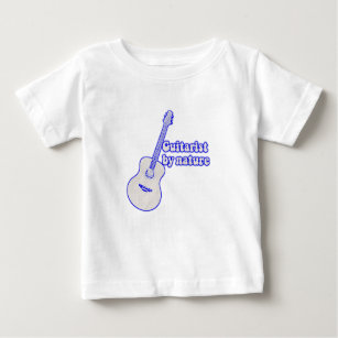 Vintage blue guitar. Guitarist by nature Baby T-Shirt