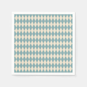 Vintage Blue Harlequin Napkin