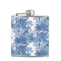 Vintage Blue Landscape Toile w/Urns and Columns