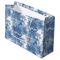 Vintage Blue Landscape Toile w/Urns and Columns