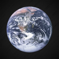 Vintage Blue Marble Earth Photo
