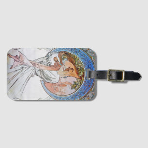 Vintage Blue Moon Goddess Luggage Tag