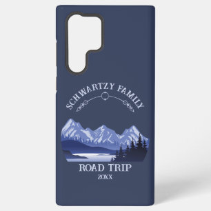 Vintage Blue Mountain Lake Sunset Samsung Galaxy Case