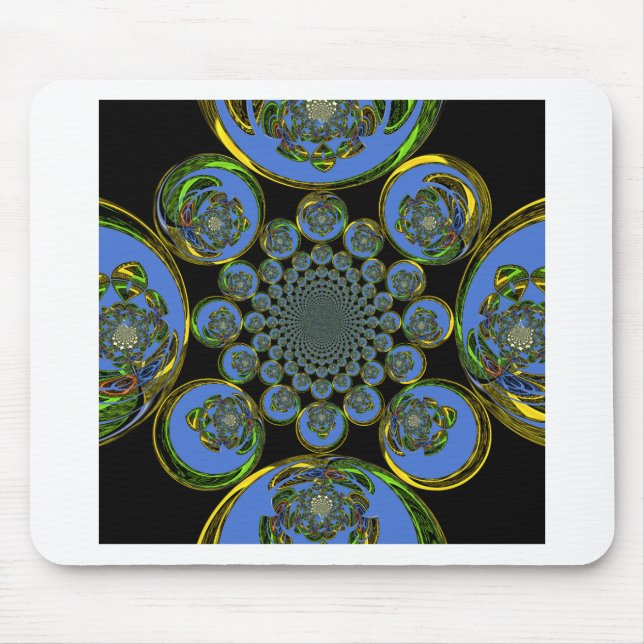 Vintage Blue Mouse Pad (Front)