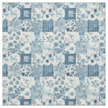 Vintage Blue Patchwork Quilt Cottagecore Farmhouse