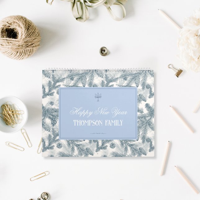 Vintage Blue Pine Botanical Motivational Calendar (Creator Uploaded)