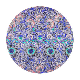 Vintage Blue pink William Morris's Corncockle Cutting Board