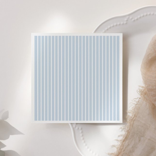 Vintage Blue Pinstripe Baby Shower Napkin (Creator Uploaded)
