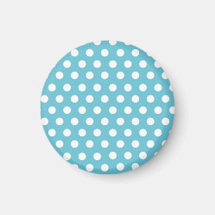 Vintage Blue Polka Dot Magnet
