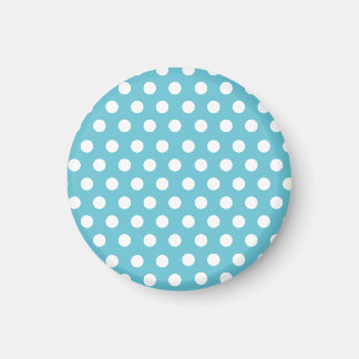 Vintage Blue Polka Dot Magnet