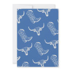 Vintage Blue Red Rodeo Cowboy Baby Shower