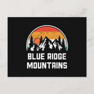Vintage Blue Ridge Mountains Nature Outdoor Hiking Announcement Postcard