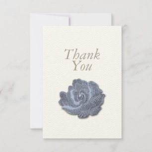 Vintage Blue Rose Sympathy Thank You Card