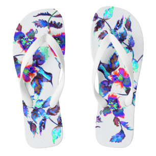 Vintage blue Rose Thongs