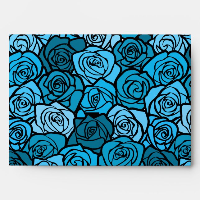 Vintage blue roses Envelope (Front)