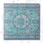 Vintage Blue Rug Pattern Ceramic Tile<br><div class="desc">Vintage Blue Rug Pattern</div>