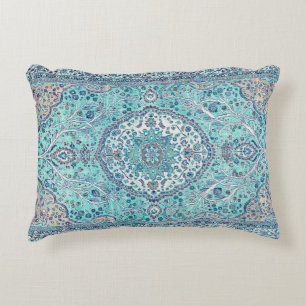 Vintage Blue Rug Pattern Decorative Cushion
