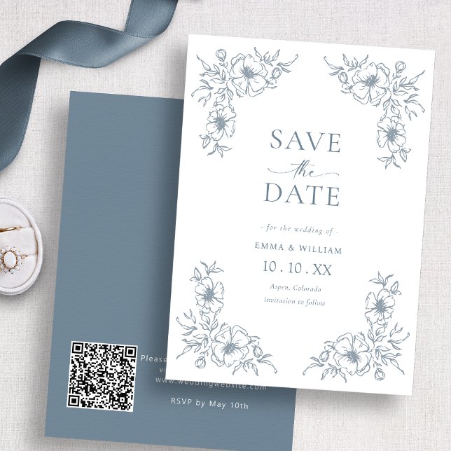 Vintage Blue Save The Date (Vintage Blue Save The Date
)