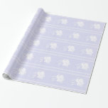 Vintage blue serenity white rose wedding wrapping paper<br><div class="desc">The text is in white and is fully customisable (fill in your details in the spots on the right under product details). This design is ideal for a vintage themed rustic or romantic inspired wedding. You can change or modify image, text, font, and colours using “CUSTOMIZE IT!” button bellow the...</div>