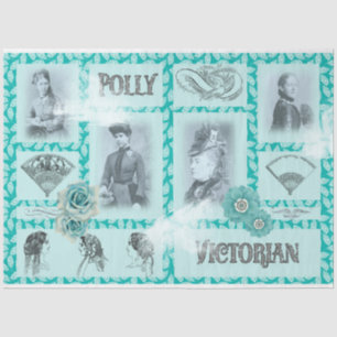 Vintage Blue Series Design 5 Tissue Paper