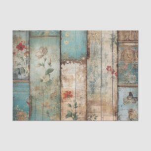 Vintage Blue Shabby Chic Decoupage Tissue Paper