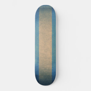 Vintage blue striped deck chair cover skateboard