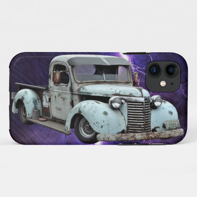 Vintage Blue Truck Case-Mate iPhone Case (Back (Horizontal))