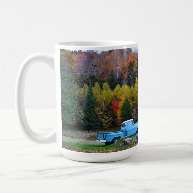 Vintage Blue Truck Coffee Mug (Left)