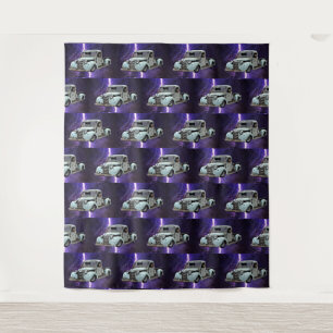 Vintage Blue Truck Tapestry