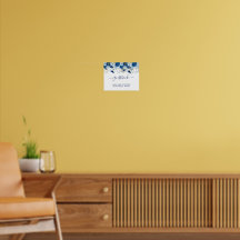 Vintage blue watercolour floral wedding