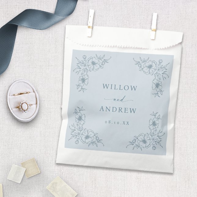Vintage Blue Wedding Favour Bag (Vintage Blue Wedding Favor Bag
)
