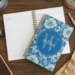 Vintage Blue William Morris Tapestry Monogram Planner<br><div class="desc">This simple yet elegant design features an elegant William Morris inspired floral tapestry pattern in French blues and cream. Keep your schedule and appointments with style. Add a name to personalise it. Makes a great Christmas or Mother's Day gift. Created by Simply Farmhouse Press.</div>