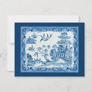 Vintage Blue Willow Invitation