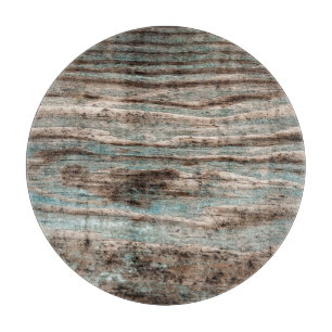 Vintage Blue Wood Cutting Board