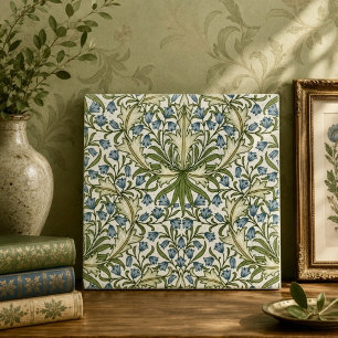 Vintage Bluebells Ceramic Tile