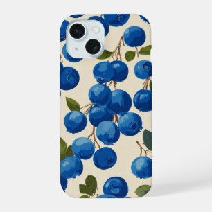 Vintage Blueberry Vine Stylish Chic Elegant iPhone 15 Case