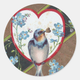 Vintage Bluebird Classic Round Sticker