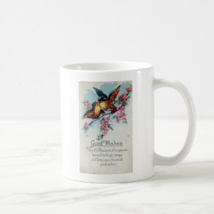 Vintage Bluebird Good Wishes Coffee Mug