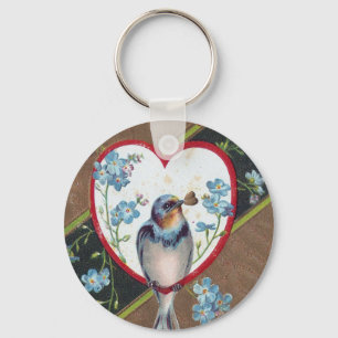 Vintage Bluebird Key Ring