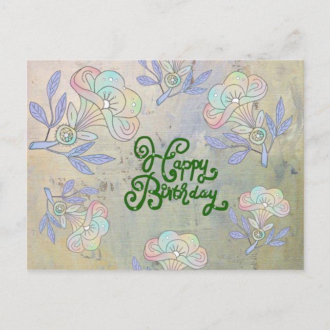 Vintage Blume Postcard (Front)