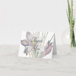 Vintage blumen thank you card