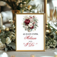 Vintage Blush Burgundy Dais Until I Do Sign