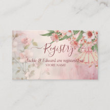 Vintage Blush Dress Wedding Registry 