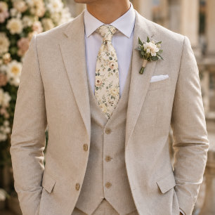 Vintage Blush Floral Tie