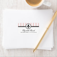 Vintage Blush French Fleur De Lis Return Address