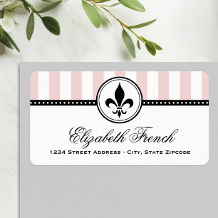 Vintage Blush French Fleur De Lis Return Address Label
