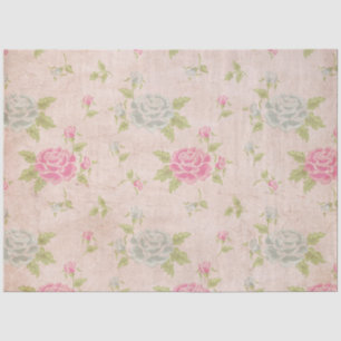 Vintage Blush peony floral decoupage Tissue Paper