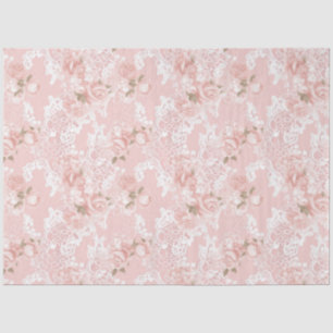 Vintage Blush peony floral decoupage Tissue Paper