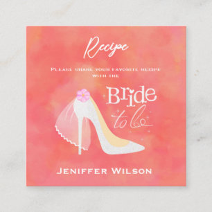 Vintage Blush Pink Bride To Be Bridal Shower Enclosure Card