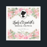 Vintage Blush Pink Floral Regency Bridal Shower Napkin<br><div class="desc">Modern Vintage Blush Pink Florals Regency Society Bridal Shower Welcome</div>